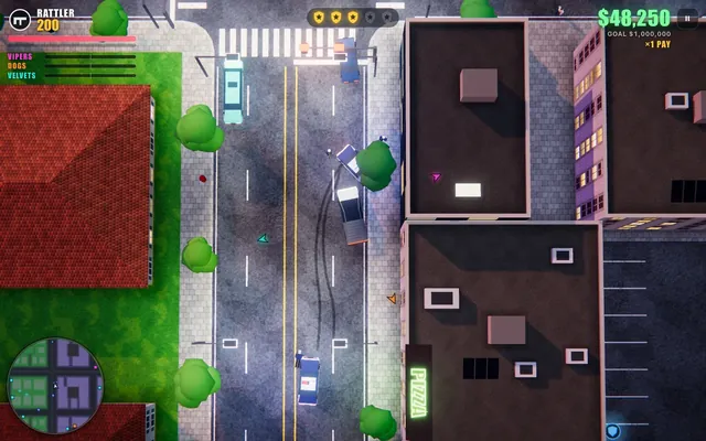 Anarchy Avenue: screenshot of a free AI-generated action game