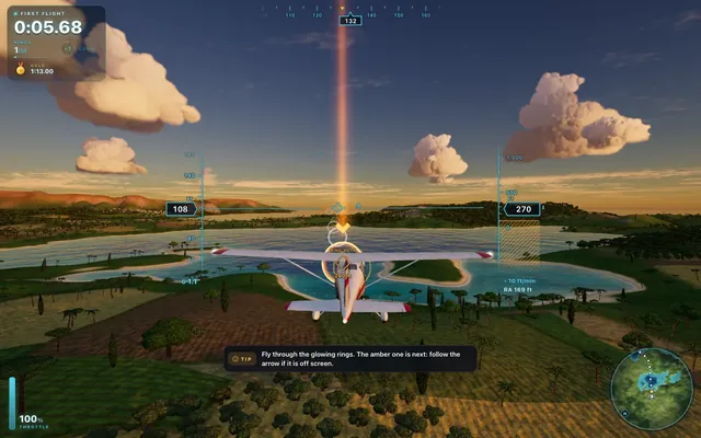 Epic Flight Sim: screenshot of a free AI-generated simulation game